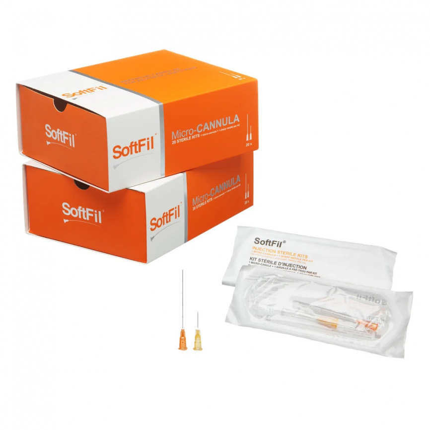 Канюли SoftFil 25Gх50мм с иглой для прокола 25Gх16мм фото 2