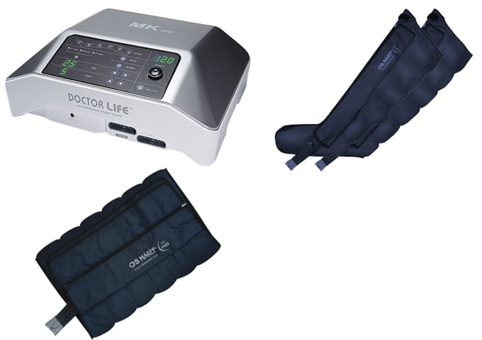 Аппарат для прессотерапии (лимфодренажа) MARK 400, манжеты для ног и пояс для похудения фото 1