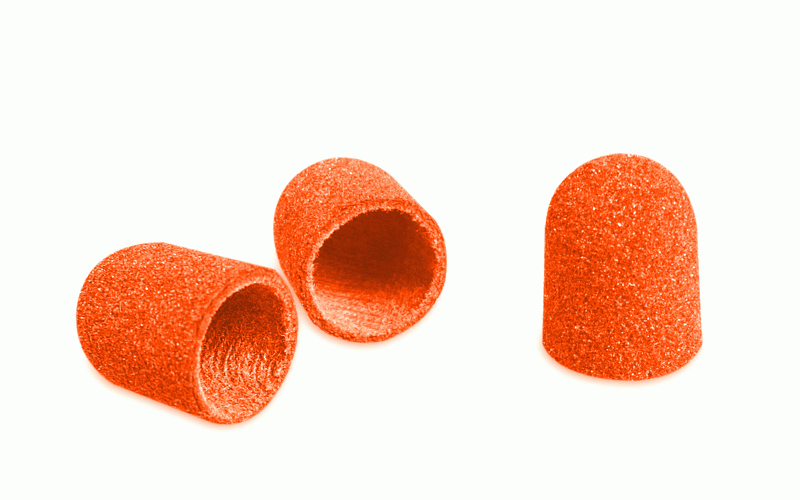 Колпачок шлиф. d=5 мм, средняя крошка (оранж) 10шт/уп. фото 1