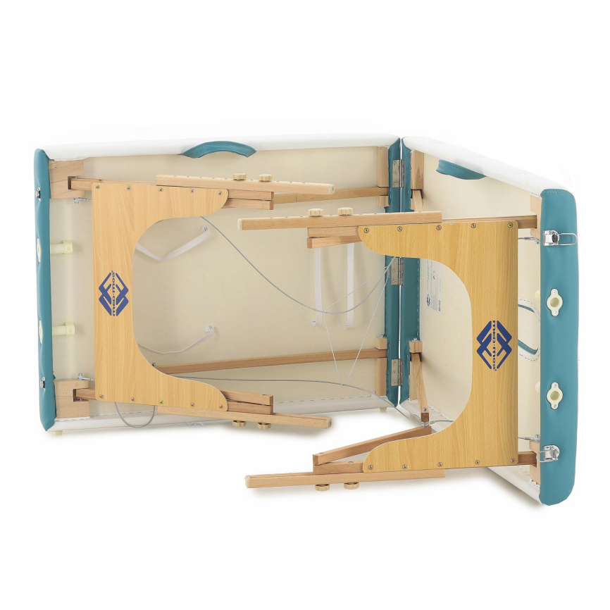 Массажный стол складной деревянный Med-Mos JF-AY01 2-х секционный (светлая рама) фото 5