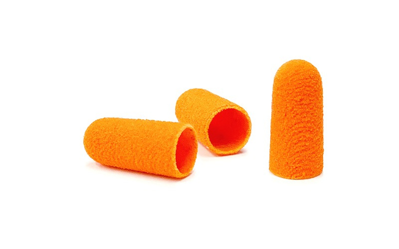 Колпачок шлиф. d=11 мм, удлиненные, конические, крупная крошка (оранж) 10шт/уп. фото 1